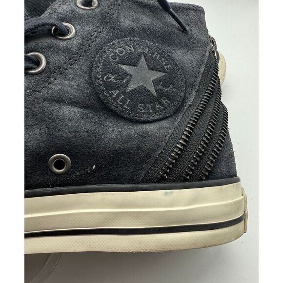 Chuck Taylor Converse All Star‎ Women's Suede Black Tri Zip Size 7 - Picture 9 of 10